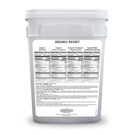 Organic Meal Bucket - 3 Pack -  Emergency Food Survival Kit