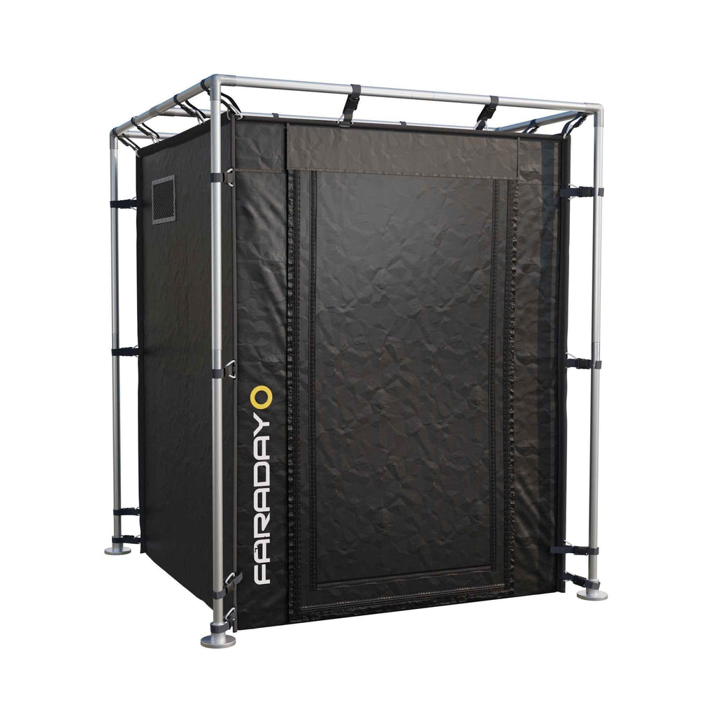 Secure Medium LX Black RF/EMI Shielding Faraday Tent Enclosure (6x6x6.5ft)