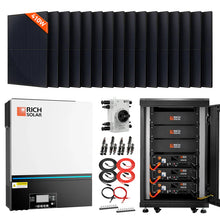 Load image into Gallery viewer, Complete Off-Grid Rich Solar Kit | 8000W PV Input | 6500W Output | 48V 120VAC + 6560 Watts of Solar PV