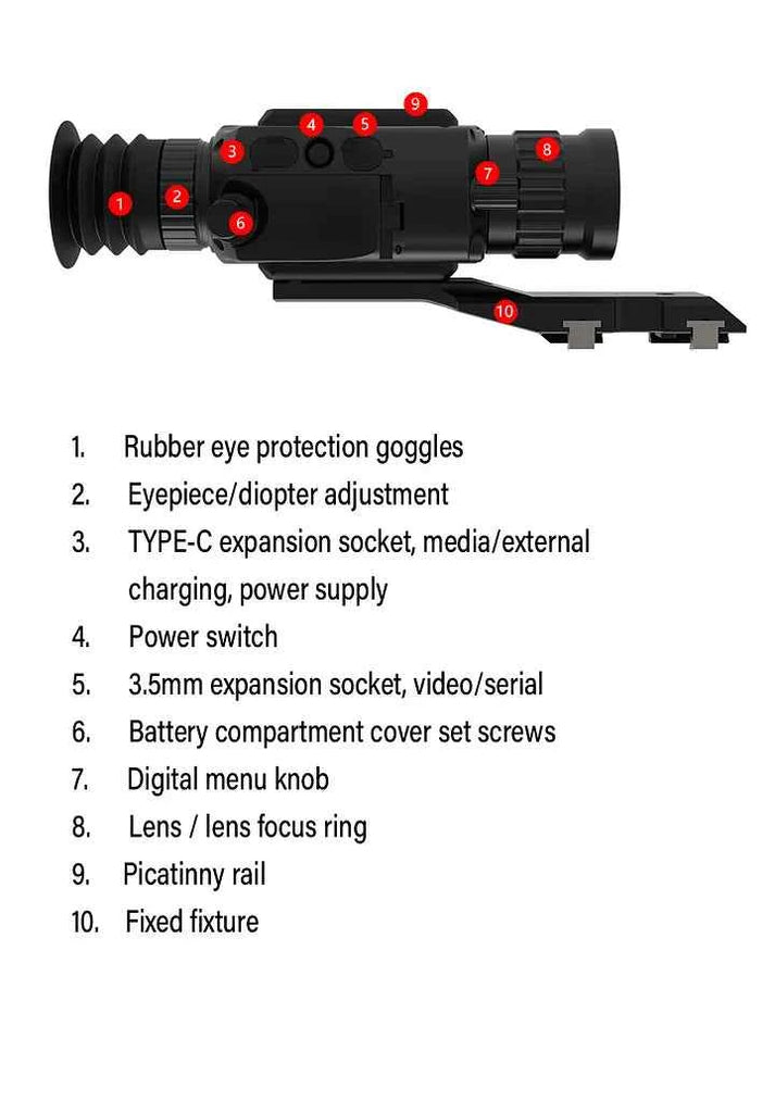 WOLF 3M Advanced Thermal Rifle Scope: Clear HD Imaging, Ballistic Calculator, WiFi