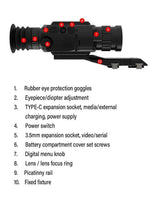 Load image into Gallery viewer, WOLF 3M Advanced Thermal Rifle Scope: Clear HD Imaging, Ballistic Calculator, WiFi