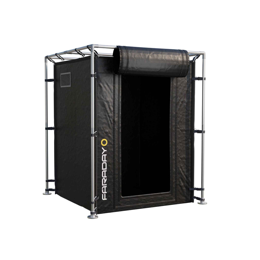Secure Medium LX Black RF/EMI Shielding Faraday Tent Enclosure (6x6x6.5ft)
