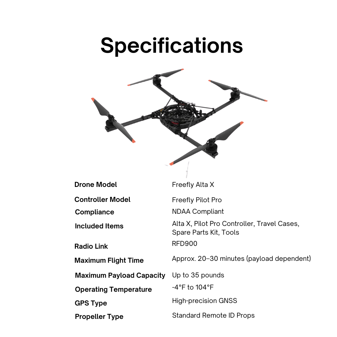 Freefly Alta X Pilot Pro Drone - NDAA Compliant Professional Cinema Drone System