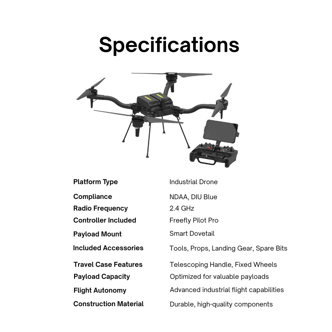 Freefly Astro Max Drone - NDAA Compliant Blue Industrial Drone for High-Performance Aerial Missions