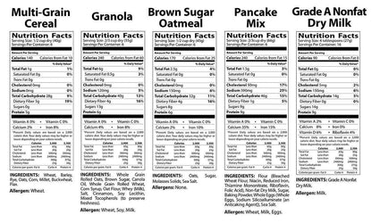 Breakfast Bucket - 3 Pack - Emergency Survival Food Kit