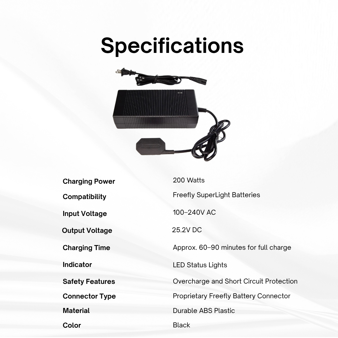 Freefly SL8 SuperLight Battery Charger - 200W Fast Charger for Drones