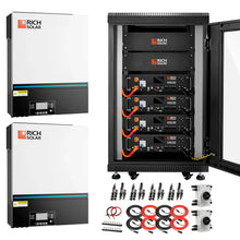 Load image into Gallery viewer, Complete Off-Grid Rich Solar Kit | 16,000W PV Input | 13,000W Output | 48V 120/240V Split Phase + 12,300 Watts of Solar PV
