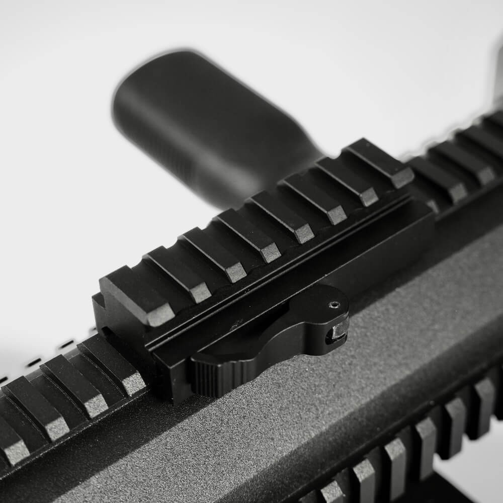 Durable 7-Slot Aluminum Quick-Detach Picatinny Rail Mount for ARC Flamethrower