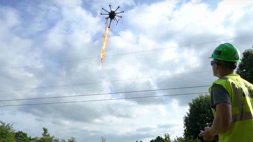 Advanced TF-19 WASP Gen2 Drone Flamethrower Attachment for Aerial Ignition