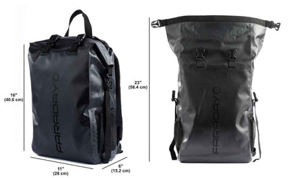 Faraday Defense Stealth Black Dry Bag Backpack - Signal Blocking, Waterproof, EMP