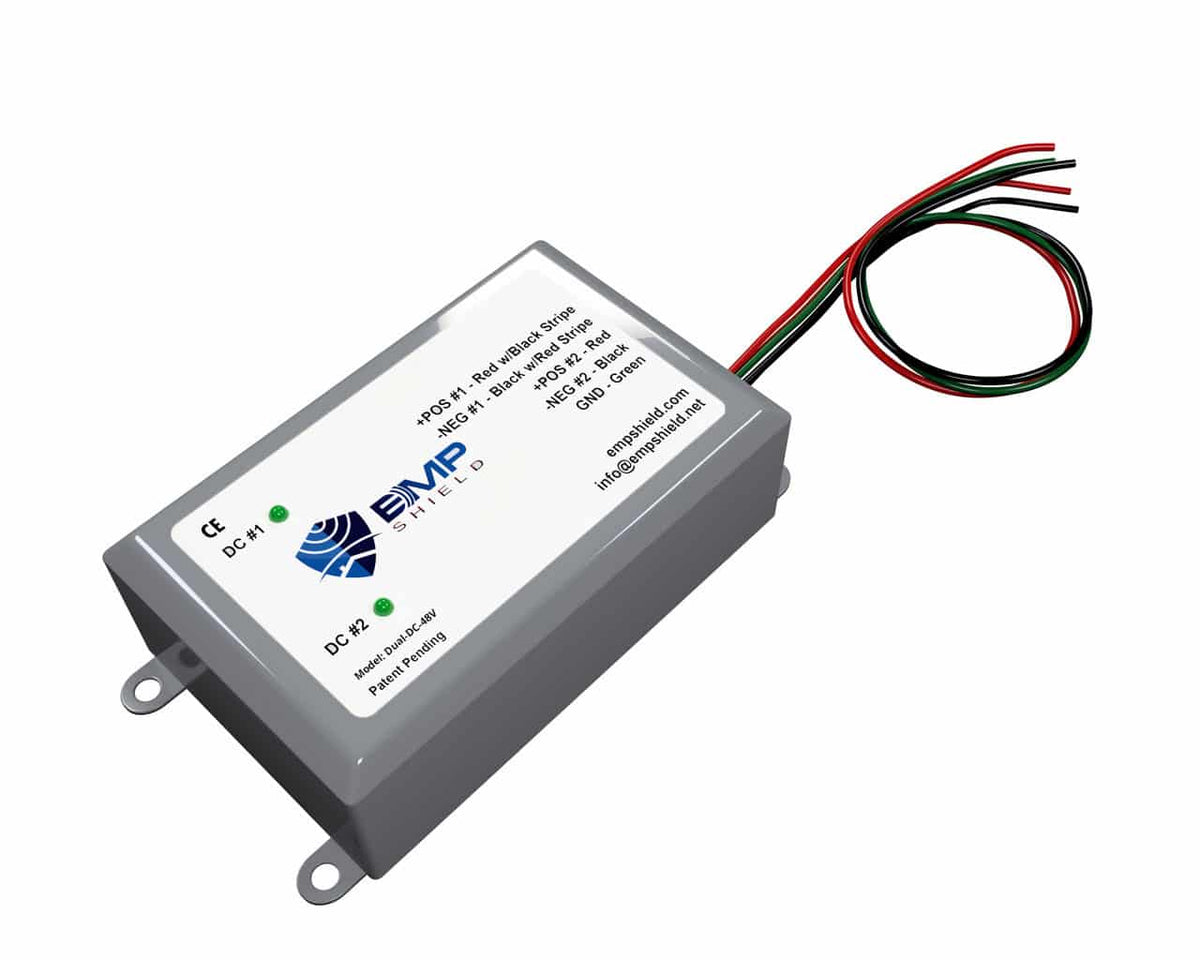 EMP Shield Dual 48V DC: Military-Tested EMP, Lightning, Solar & Wind Protection