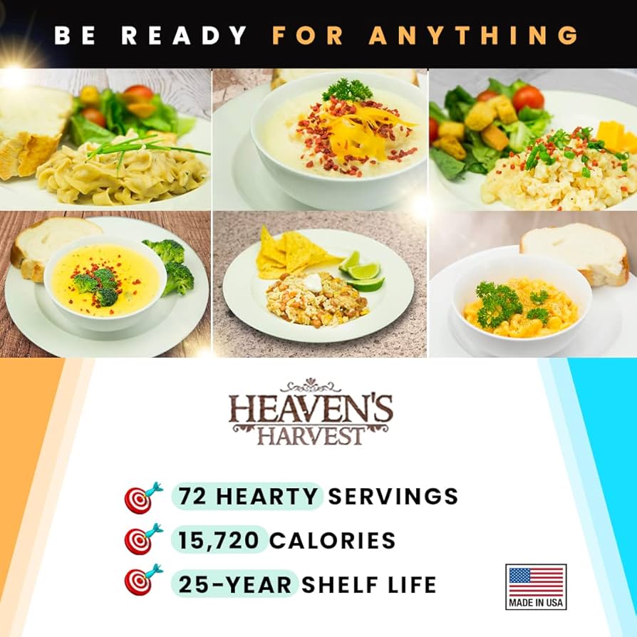 Entrée Bucket  - 6 Pack - Emergency Survival Food Kit