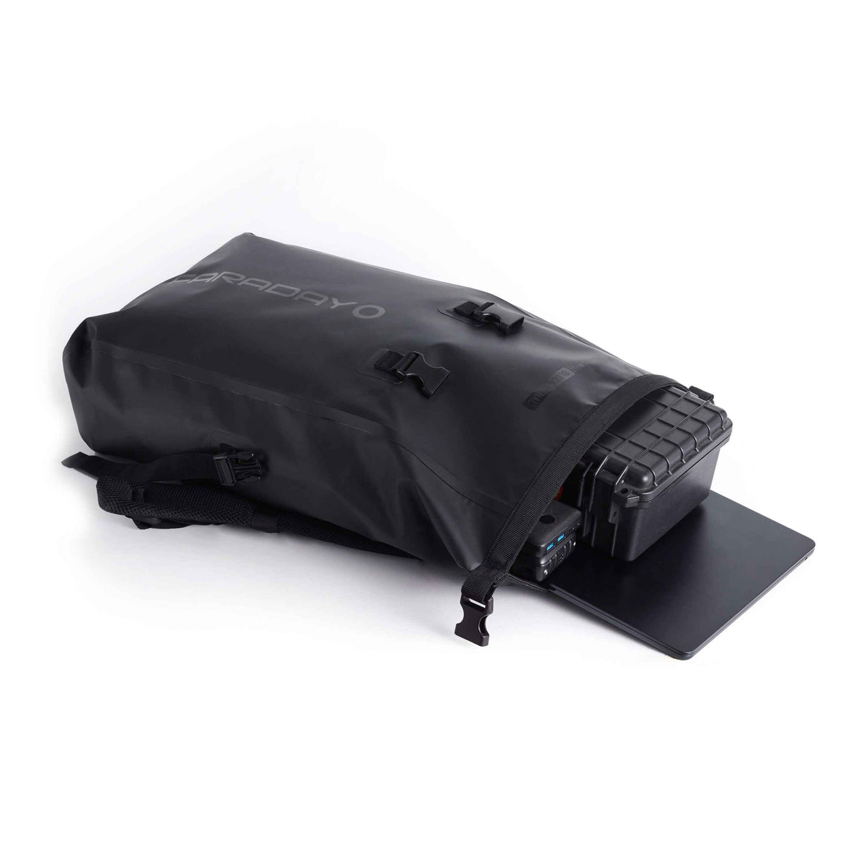 Faraday Defense Stealth Black Dry Bag Backpack - Signal Blocking, Waterproof, EMP