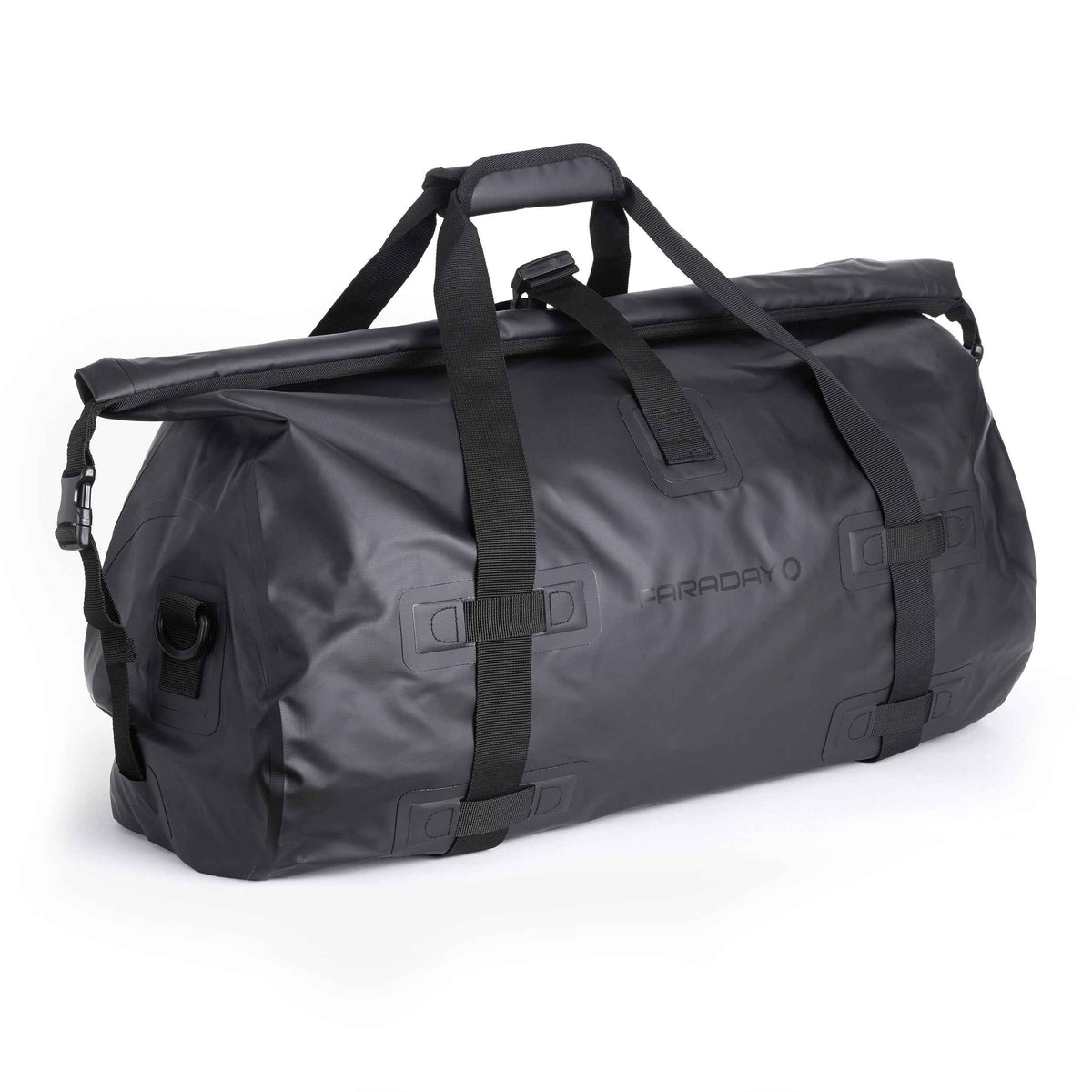 Faraday Defense 55L Stealth Black Dry Duffel Bag for Signal Blocking