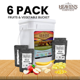Fruit & Vegetable Bucket - 6 Pack - Emergency Survival Food Kit