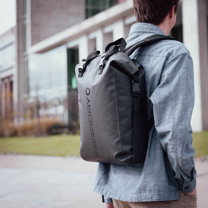 Faraday Defense Stealth Black Dry Bag Backpack - Signal Blocking, Waterproof, EMP