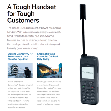 Iridium 9555 Satellite Phone - Global Coverage for Voice, Text, and Data
