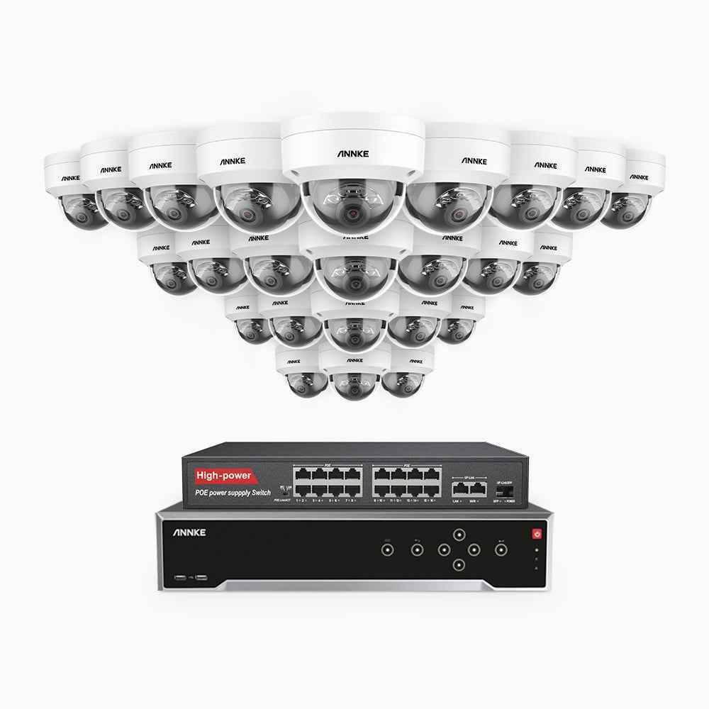 ANNKE H1200 4K 12MP 32-Channel PoE Security System with 24 Cameras NO HDD
