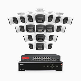ANNKE H1200 4K 12MP 32-Channel PoE Security System with 24 Cameras