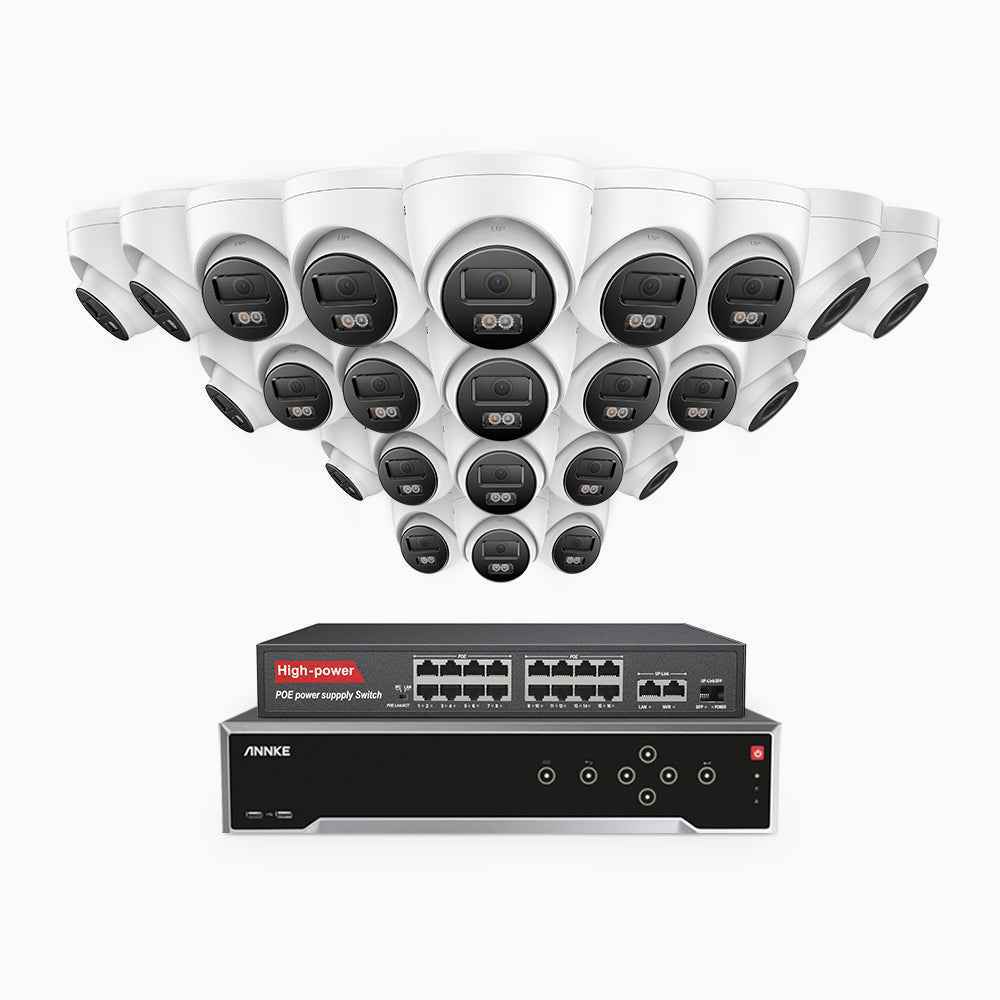ANNKE H1200 4K 12MP 32-Channel PoE Security System with 24 Cameras NO HDD