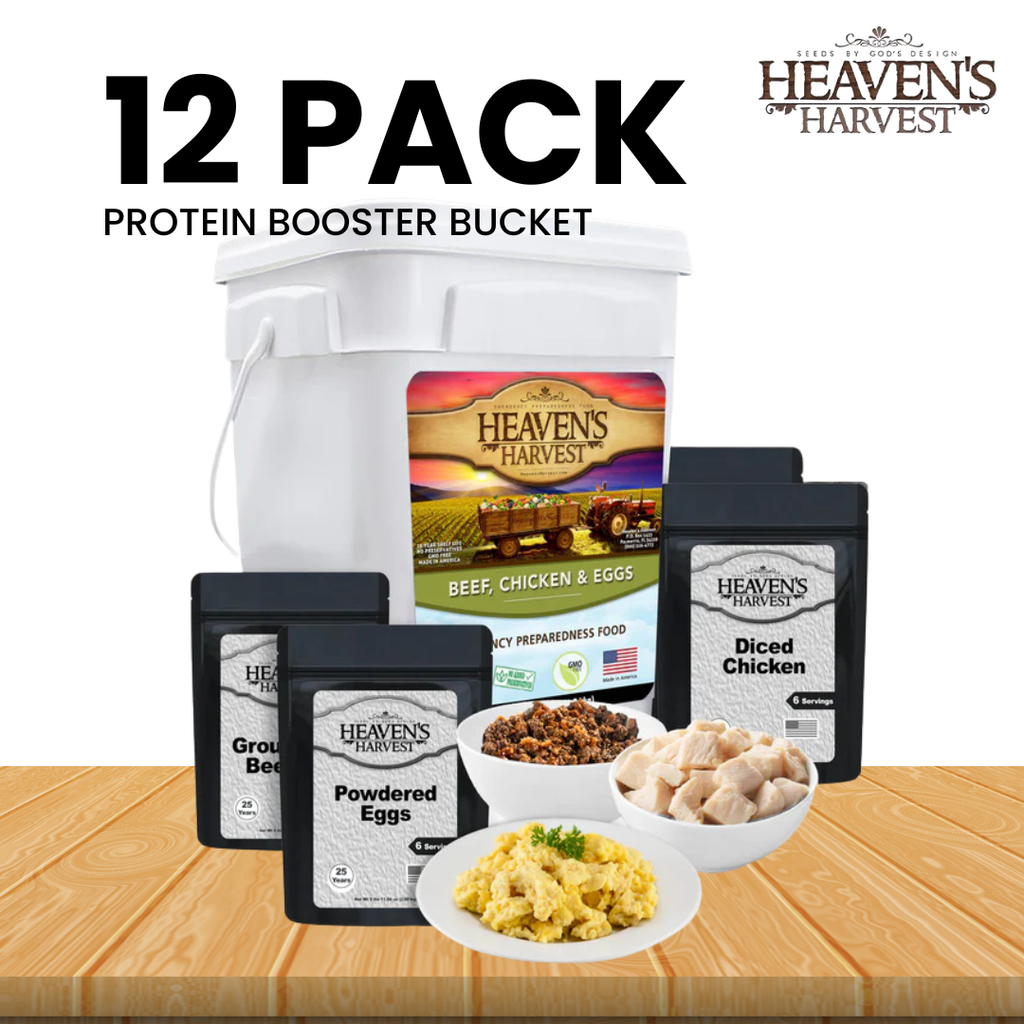 Protein Booster Bucket - 12 Pack - Emergency Survival Food Kit