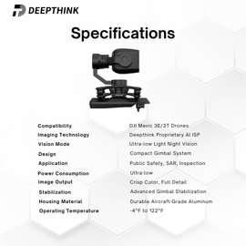 Deepthink S8 Ultra-low Power Compact Gimbal UAV Camera