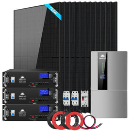 Hybrid Solar Kit 7.6KW 48V Split Phase 15.36KWH/30.72KWH Lithium Battery 415/ 500 Watt Solar Panel SGH-7.6N3E/ SGH-7.6DN6E