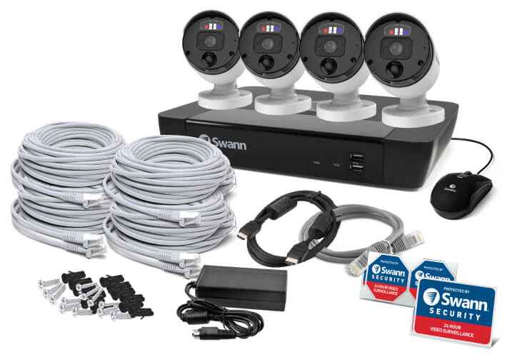 Swann 4K Ultra HD 8-Channel NVR Security System with 4 Professional Cameras