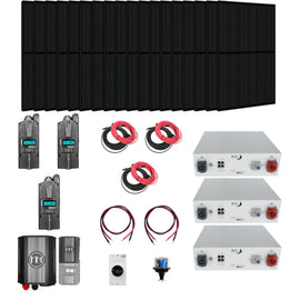 Midnite Solar Off-Grid Solar Kit | 7000W Output | 48V 120/240V Split Phase + 6000 Watts of Solar PV | 15.3kWh Lithium Battery Storage