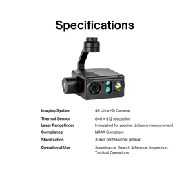 Gremsy VIO 4K, 640 Thermal, Laser Rangefinder - NDAA