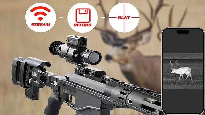 WOLF 6M HD Thermal Rifle Scope 640x512, LRF, IP67 Waterproof