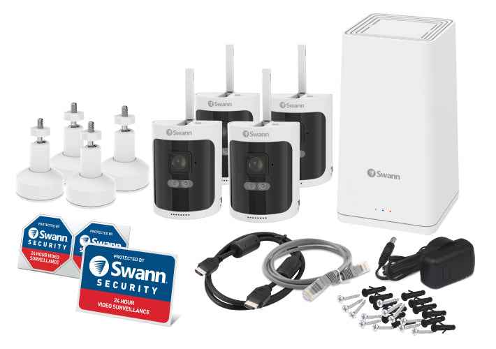 Swann AllSecure650 2K Wireless Home Security Kit with 4 Wire-Free Cameras