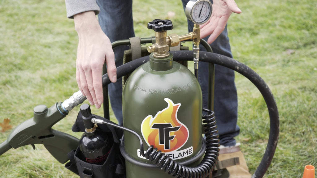 XL18 High-Power Flamethrower System: 110ft Range, Napalm Ready, Lifetime Warranty