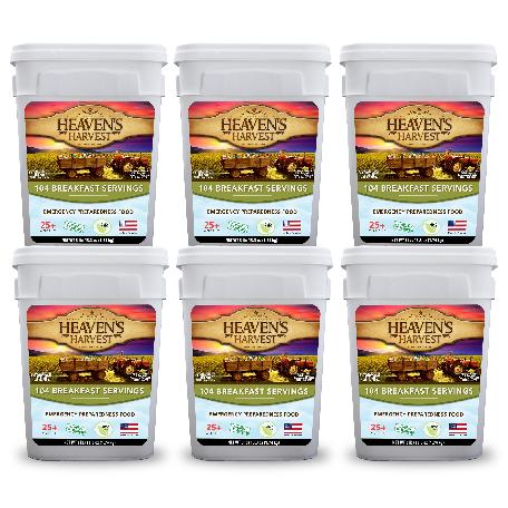 Breakfast Bucket - 6 Pack - Emergency Survival Food Kit
