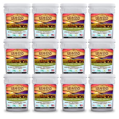 Entrée Bucket  - 12 Pack - Emergency Survival Food Kit