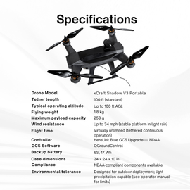 xCraft Shadow V3 Portable Tethered UAS Package
